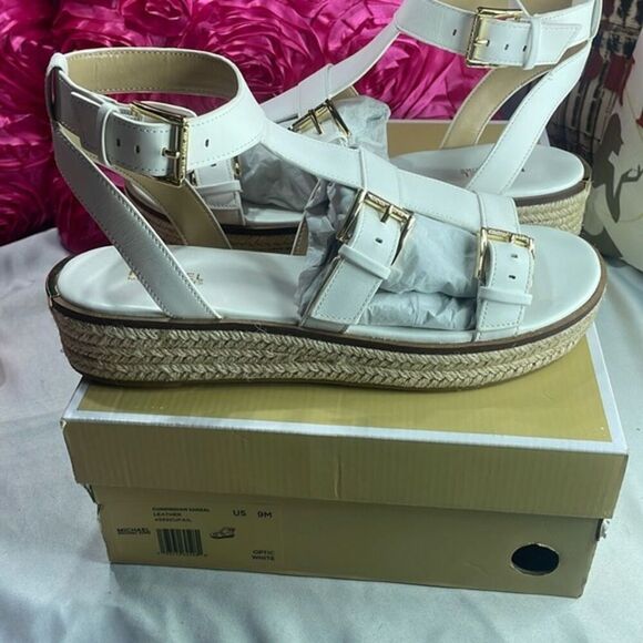 MICHAEL MICHAEL KORS, CUNNINGHAM SANDAL LEATHER, SIZE 8.5 - Picture 1 of 13